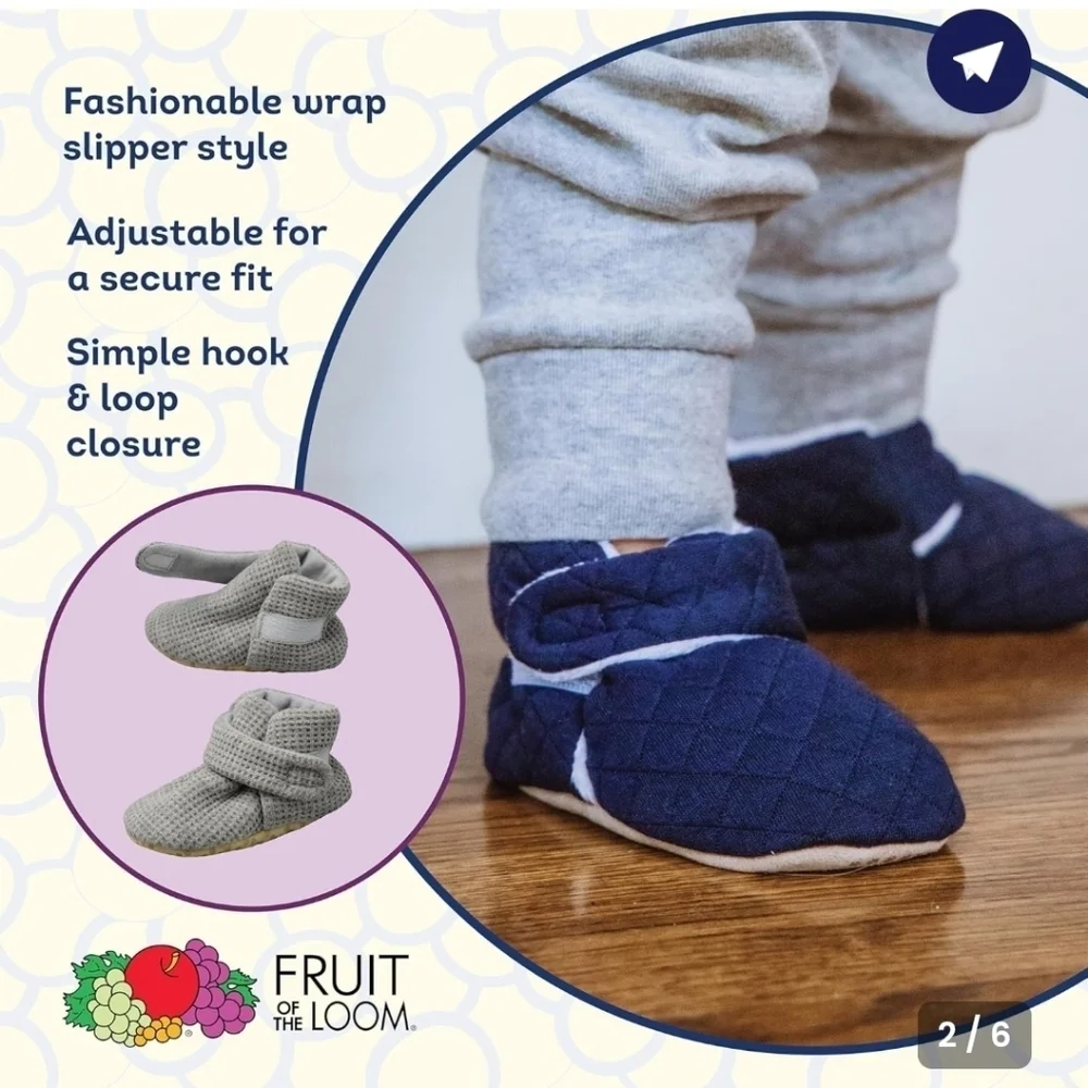 Fruit of the Loom Pink Faux-Fur Wrap Booty Slippers